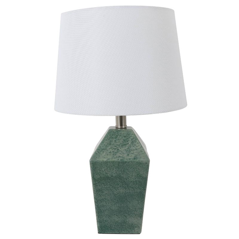 19.5" Carrol Geometric Table Lamp (Includes LED Light Bulb) Soft Turquoise - Decor Therapy