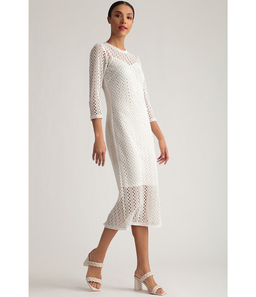 Le Bos 3-Piece Embroidered Trim Duster Pant Set