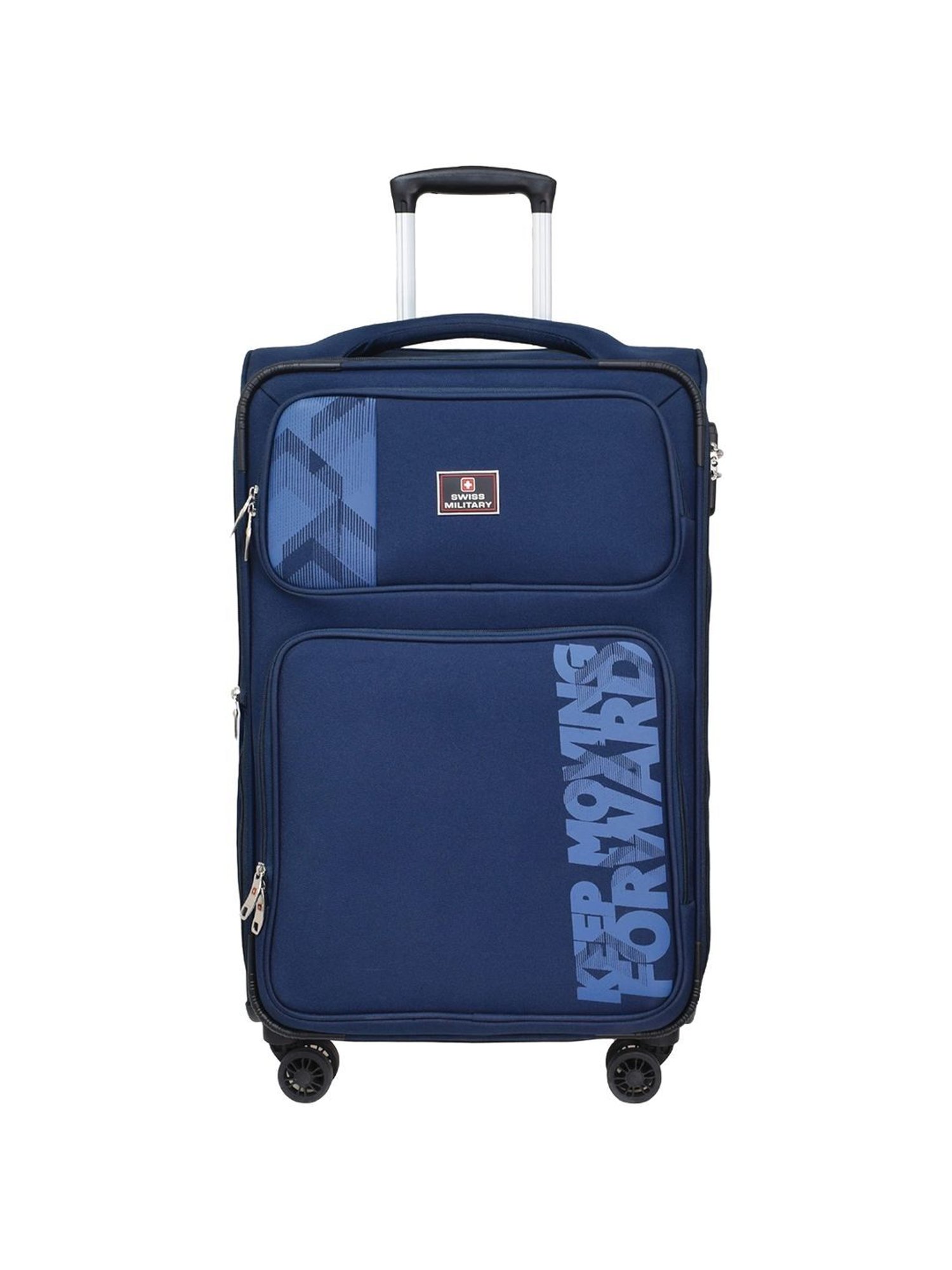 Swiss Military Navy 8 Wheels Large Check-in Luggage