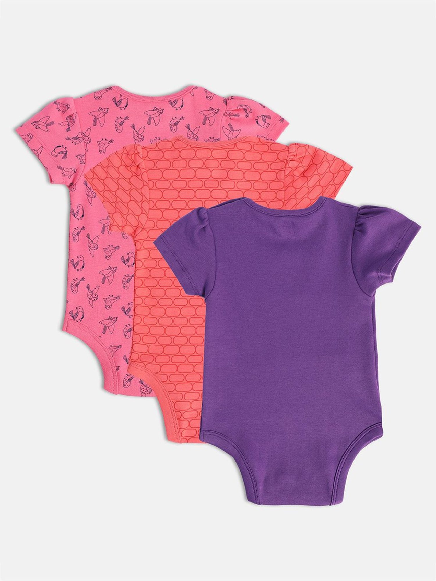 Berrytree Organic Kids Black Cotton Animals Print Rompers