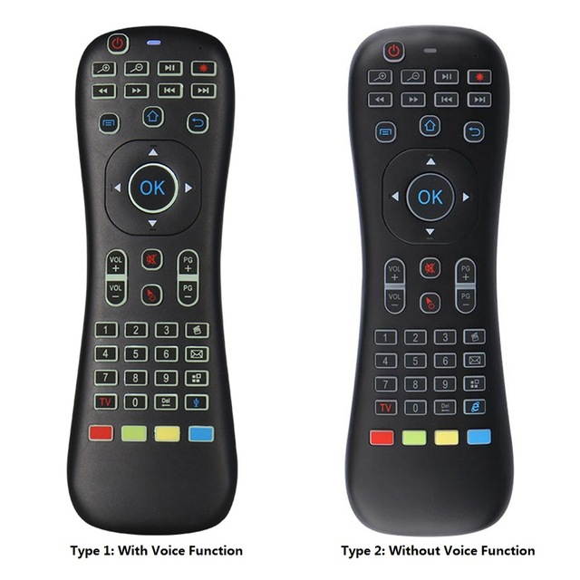 2017 Portable Mini 2.4G Wireless Air Fly Mouse Keyboard Infrared Remote Control with USB Receiver LED Backlit for Desktop Laptop