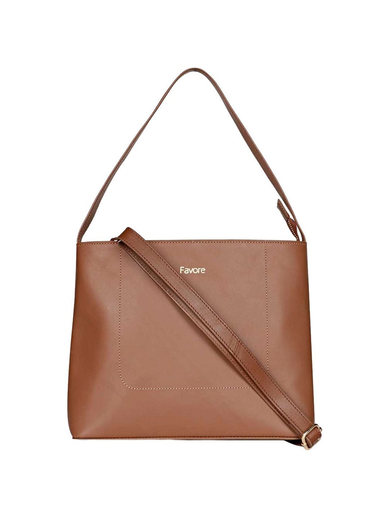 Favore Tan Solid Medium Shoulder