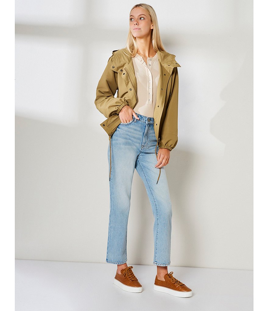 Every Button Front Snap Long Sleeve Henley Neck Bodysuit