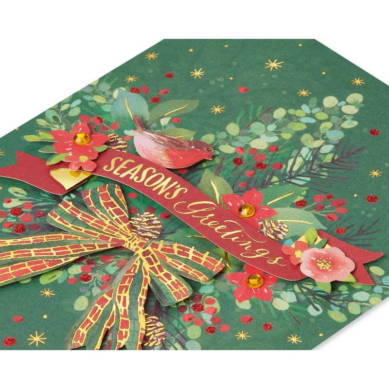 8ct Papyrus Traditional Wreath Boxed Holiday Greeting Cards