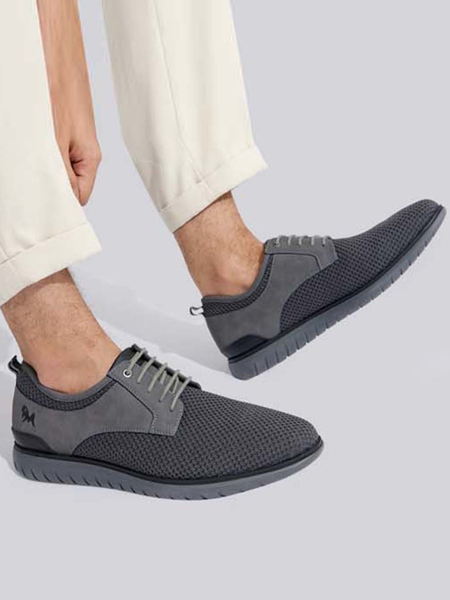 Neemans Men's Steel Grey Casual Sneakers