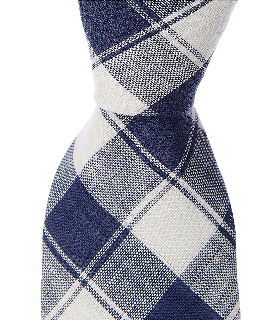 Original Penguin Cooper Plaid Skinny 2 3/4#double; Linen Tie