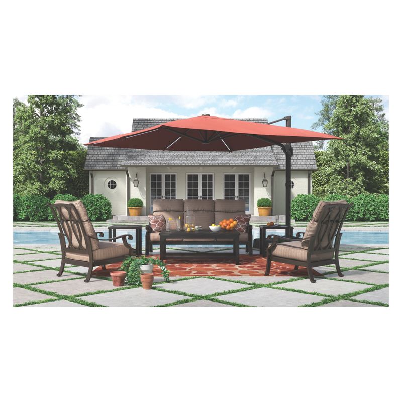 Castle Island Rectangular Cocktail Table - Dark Brown  - Outdoor by Ashley