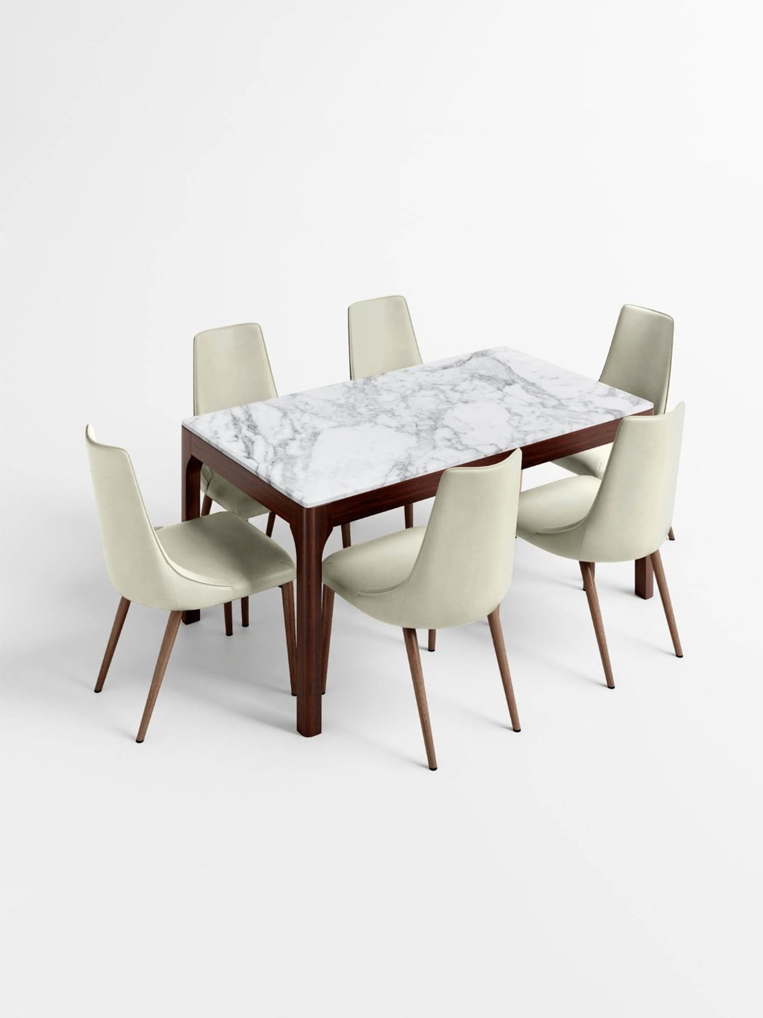 Godrej Interio Creamtreat White Metal Dining Chair (Set of 2)