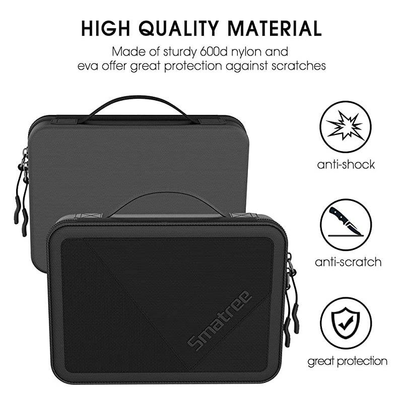 Universal Travel Case for Small Electronics Accessories Compatible for 79 inches iPad Mini 4KindleFire HD Tablet 7 inches Protective Gadget Bag with HandleLightweight Cable OrganizerBlack