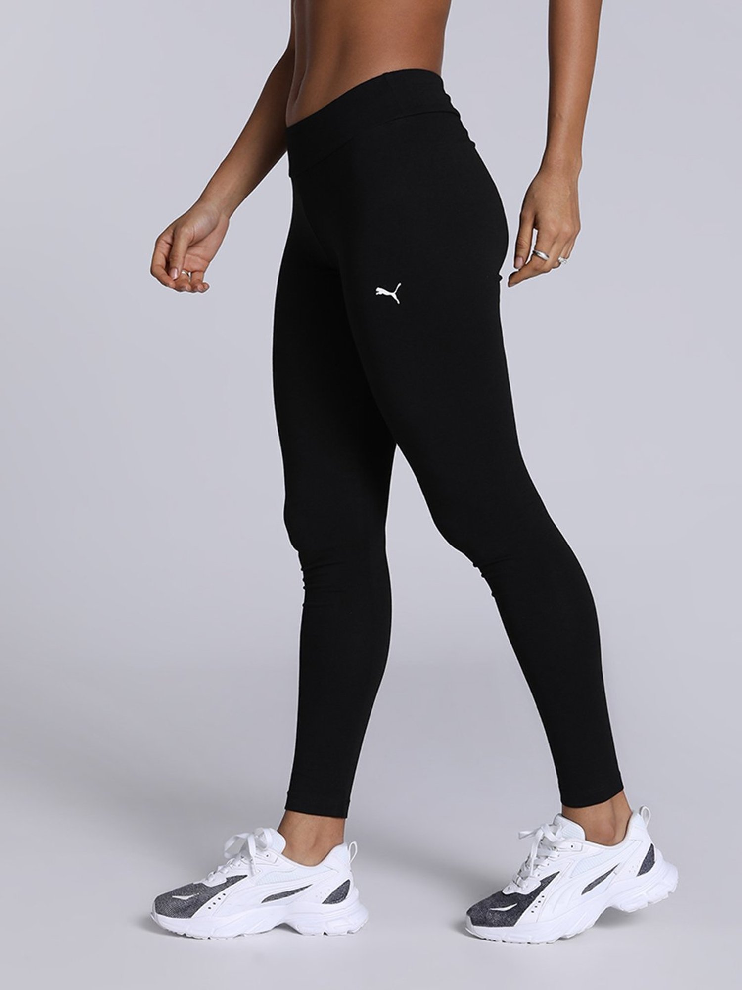 KENDALL + KYLIE Black Cotton Sports Tights