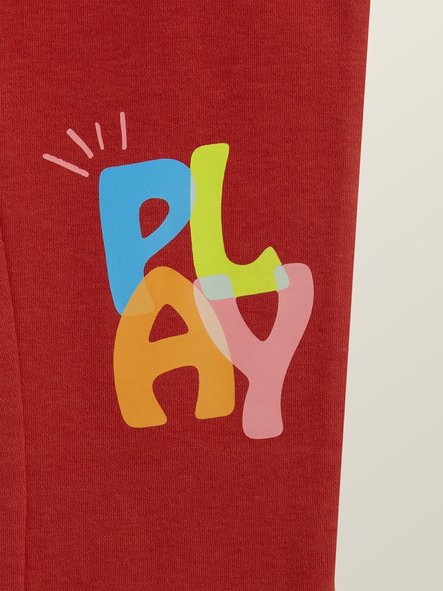 XY Life Kids Red Cotton Relaxed Fit Joggers