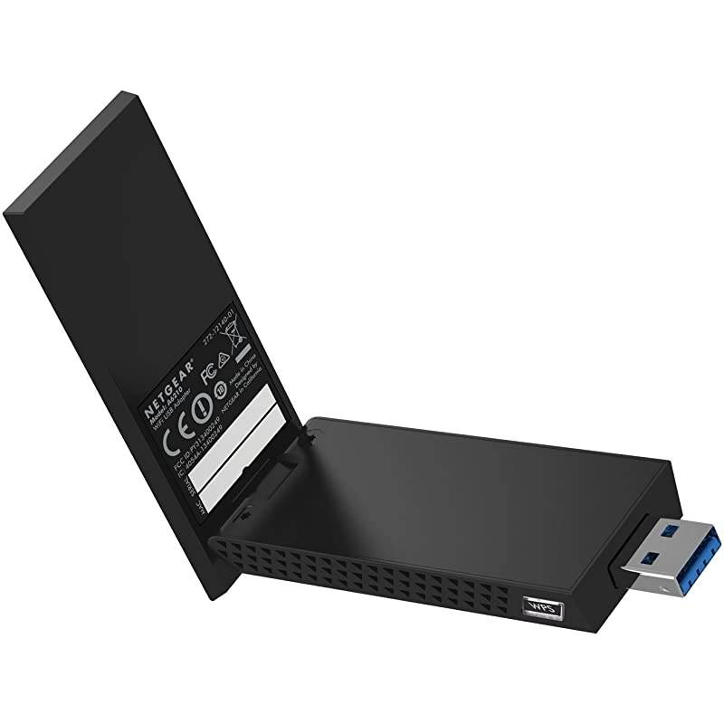 AC1200 Wi-Fi USB Adapter High Gain Dual Band USB 3.0 (A6210-100PAS), Black