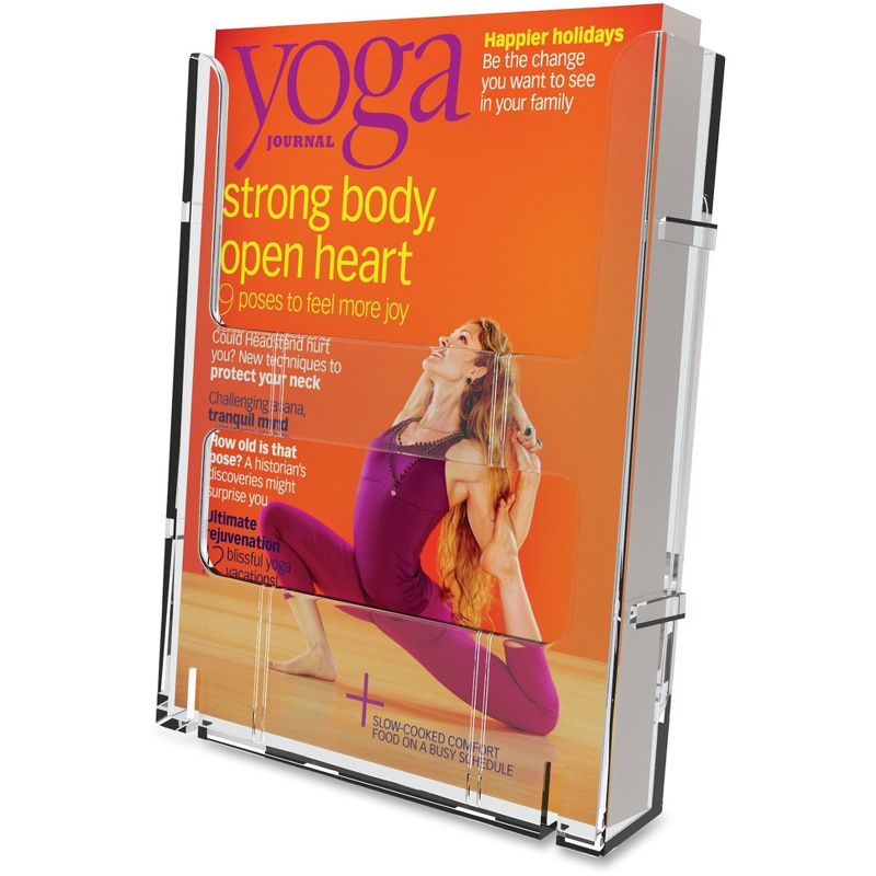 Deflecto Literature Holder Magazine 1-1/4"x9"x11-1/4" Clear 772001