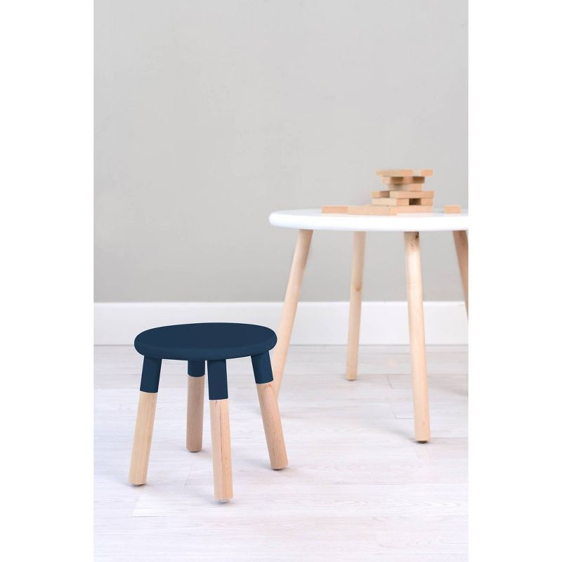 Set of 2 Peewee Wood Veneer Kids' Chairs Maple/Deep Blue - Nico & Yeye