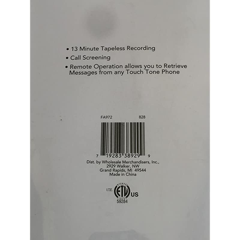 Digital Anwering Machine FA972 Voice Time Day Stamp 2 Voice Mailboxes Digital Message counter 6 month Warranty