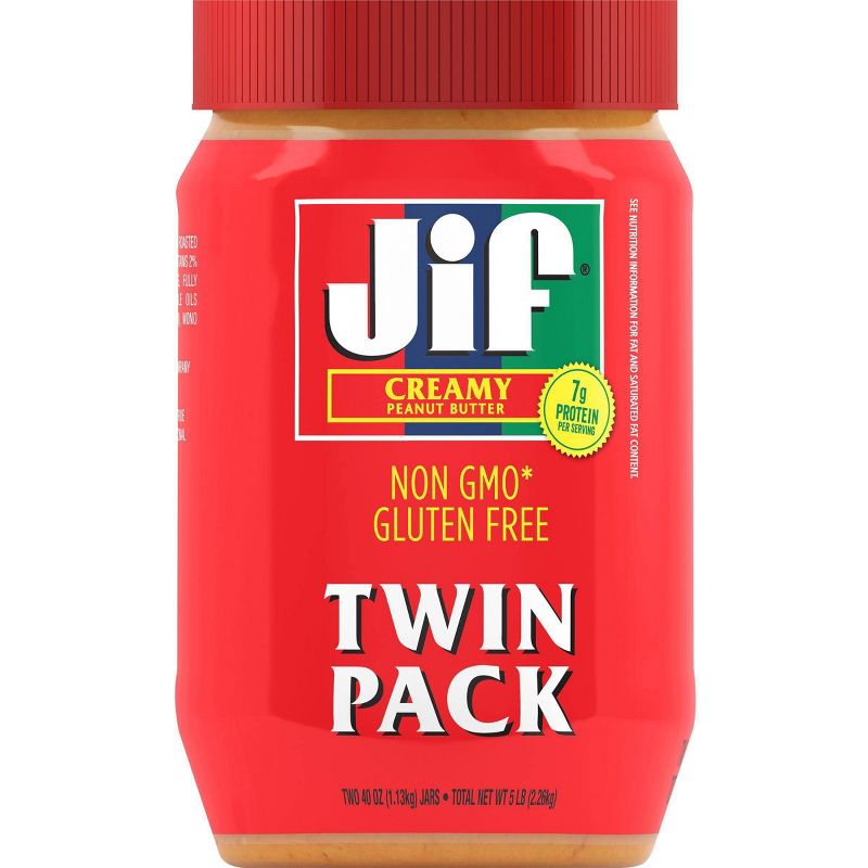 Jif Creamy Peanut Butter Twin Pack - 80oz