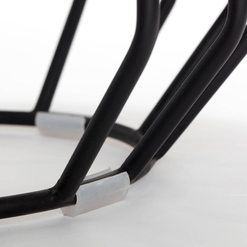 Vivi Velvet Upholstered Vanity Stool Black/Gray - Adore Decor