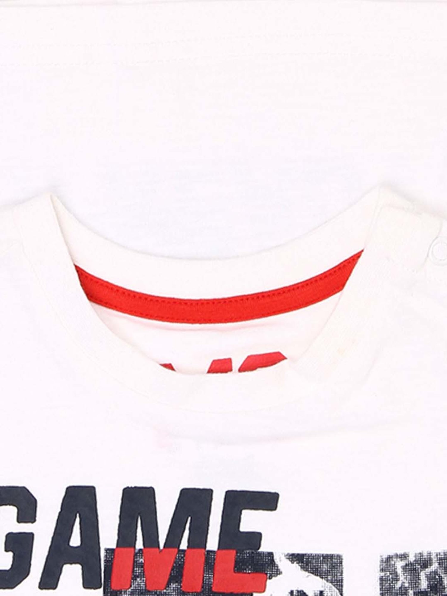 Mothercare Kids White Cotton Printed T-Shirt