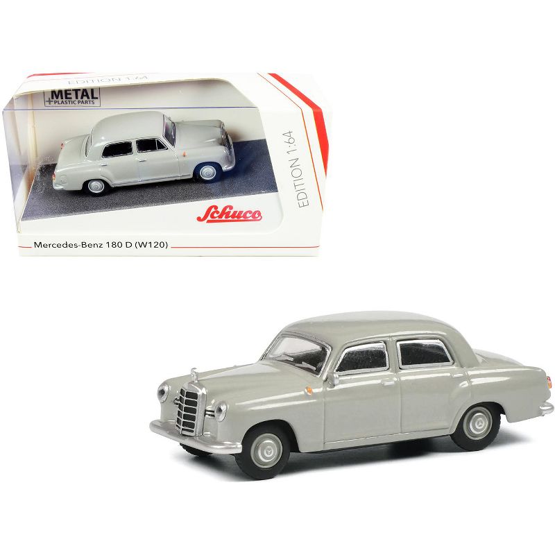 Mercedes Benz 180 D (W120) Ponton Gray 1/64 Diecast Model Car by Schuco