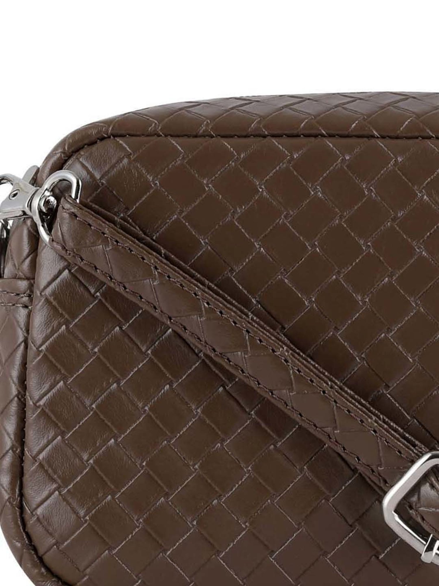 Toteteca Brown Textured Medium Sling Handbag