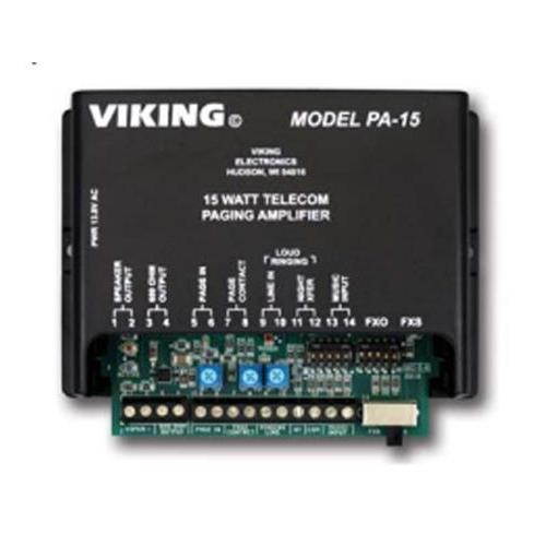 VIKING ELECTRONICS VK-PA-15 15 Watt Paging Amplifier and Loud Ringer