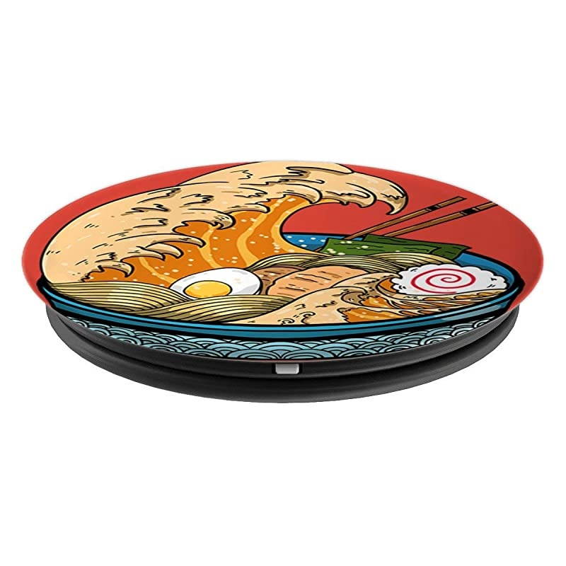 Ramen Wave Kanagawa Japanese Noodles Anime Food Gift PopSockets Grip and Stand for Phones and Tablets