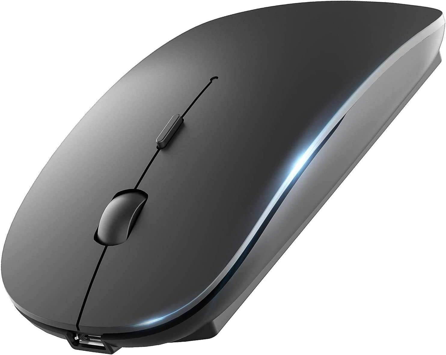 Bluetooth Mouse for ipad,Bluetooth Mouse for MacBook Air/Mac/MacBook Pro/ipad/ipad Pro/iMac/Laptop,Rechargeable Wireless Mouse for MacBook Air/MacBook pro (BT Black)