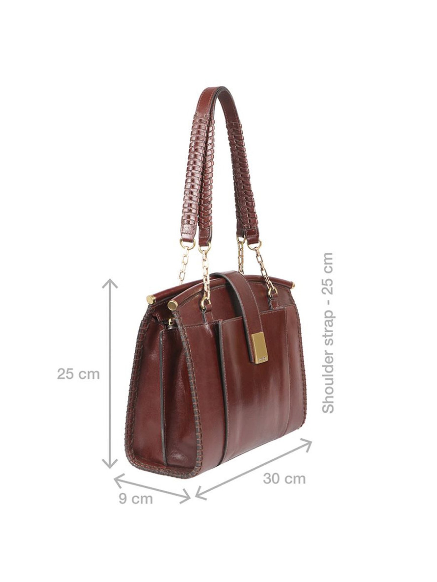 Hidesign EI Flourish 01 Brown Leather Solid Shoulder Handbag