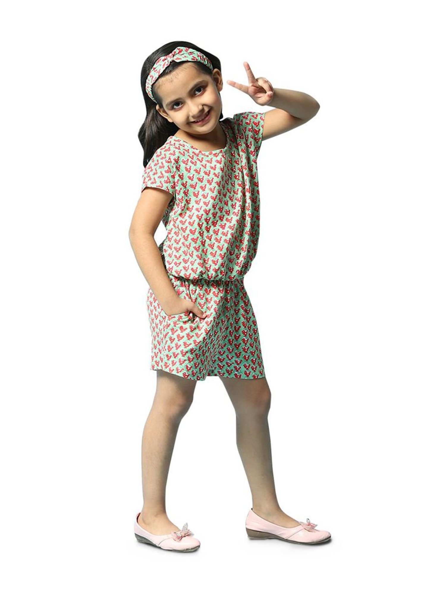 Biba Girls Blue & Pink Printed Top Set