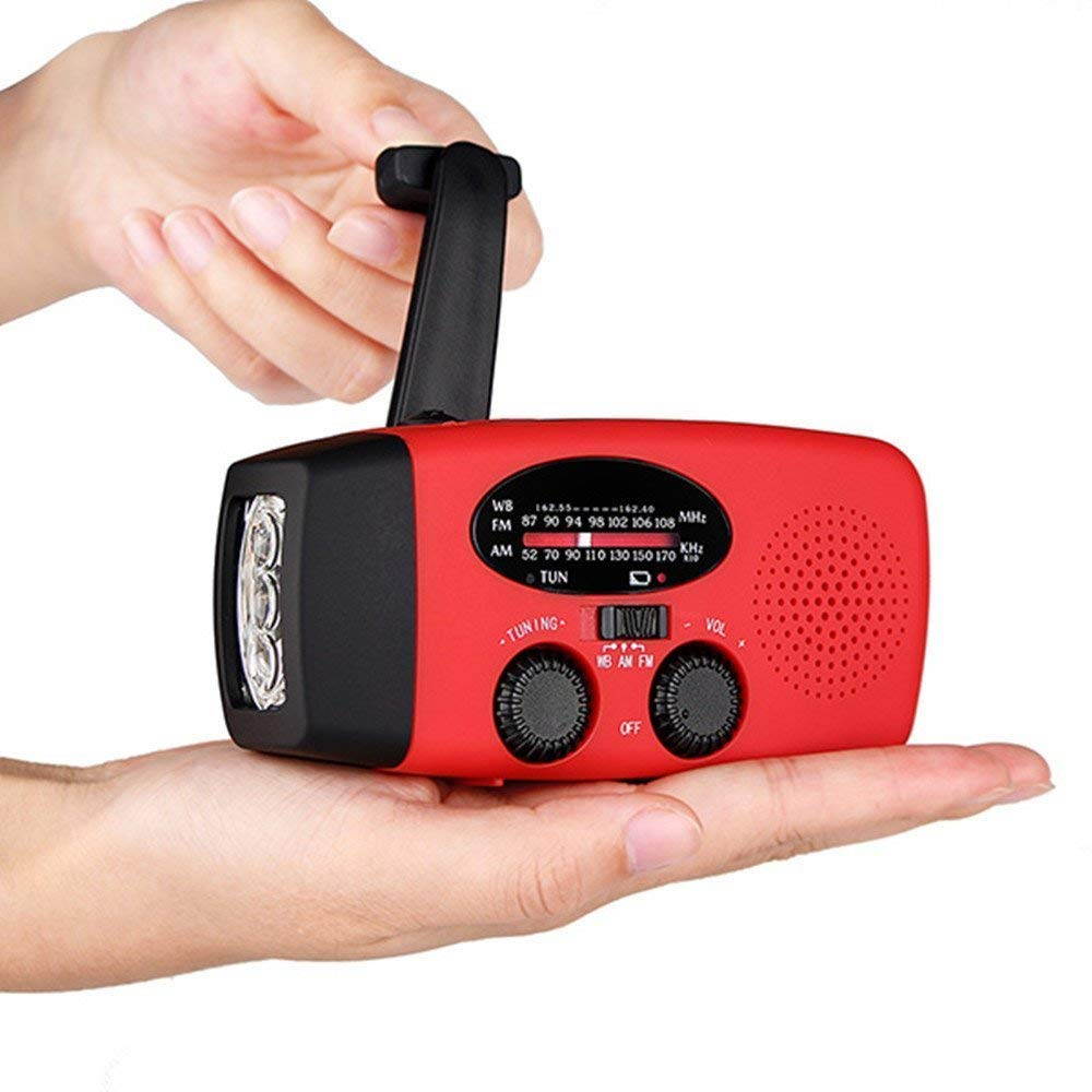 Protable Emergency Hand Crank Generator AM/FM/WB Radio Flashlight Charger Waterproof Emergency Survival Tools