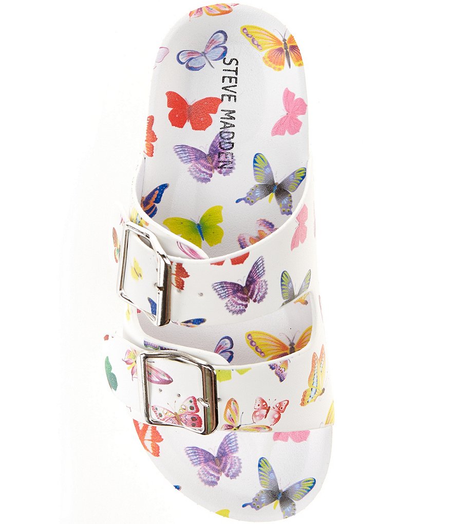 Steve Madden Girl's J-Thriled Butterfly Print Slide Sandals (Toddler)