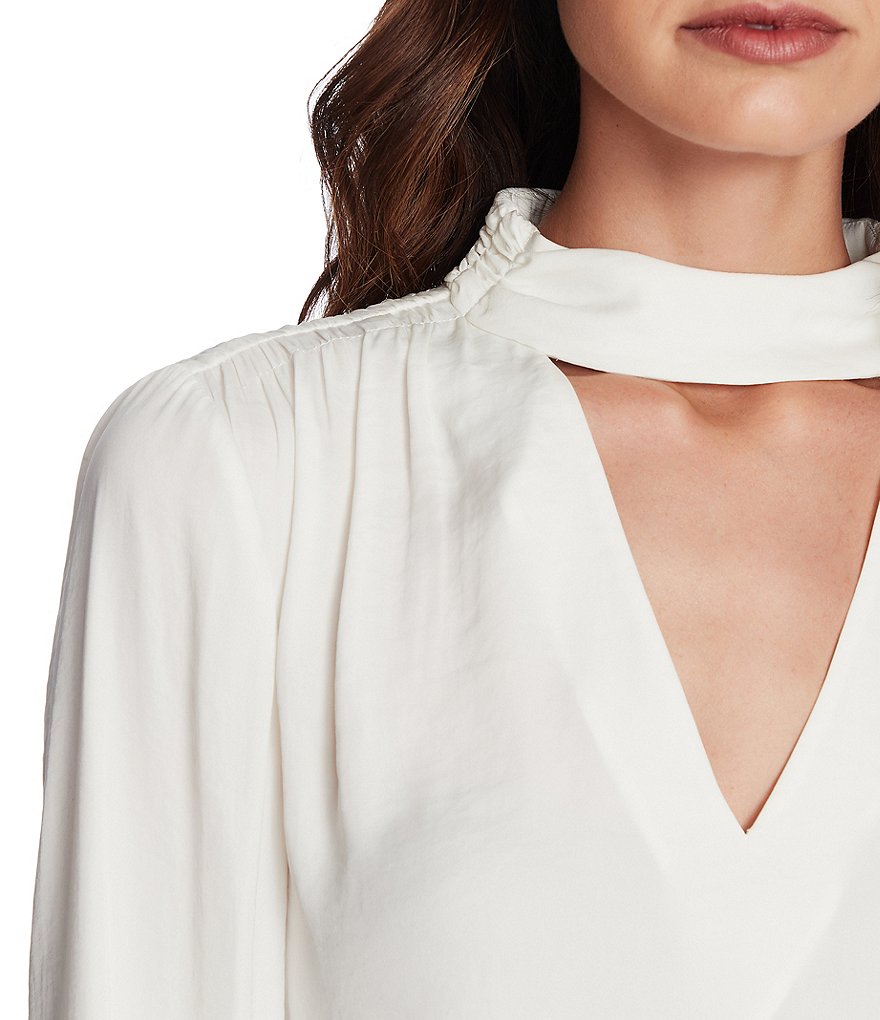 WAYF Double Ruffle V-Neck Peplum Top