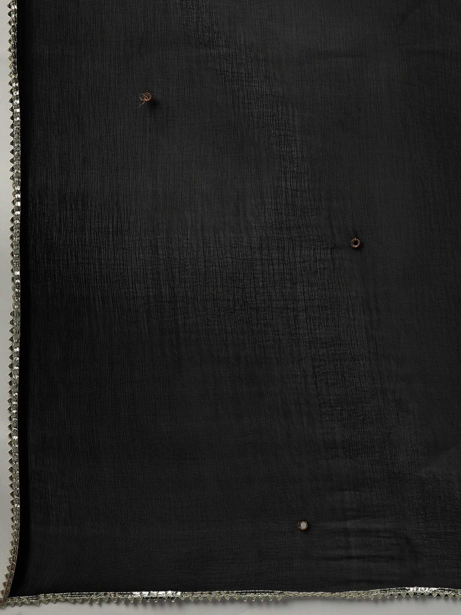 READIPRINT FASHIONS Black Embroidered Kurta Pant Set With Dupatta