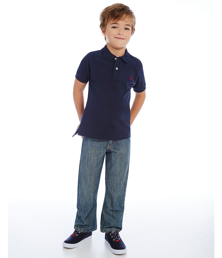 Nautica Big Boys 8-20 Short-Sleeve Vertical Logo Polo
