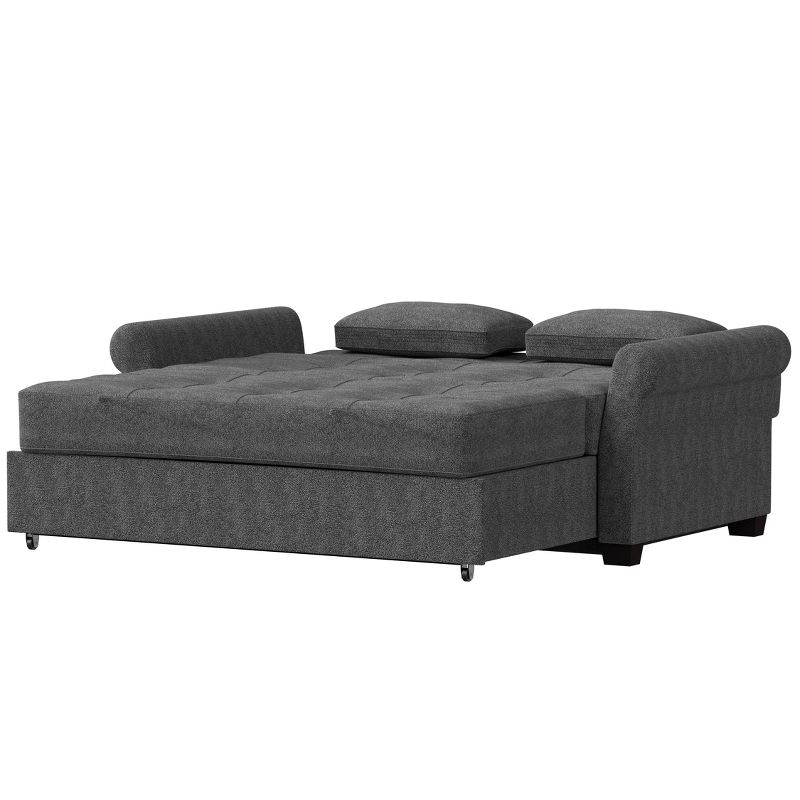 Queen Hannah Convertible Sofa Gray - Serta