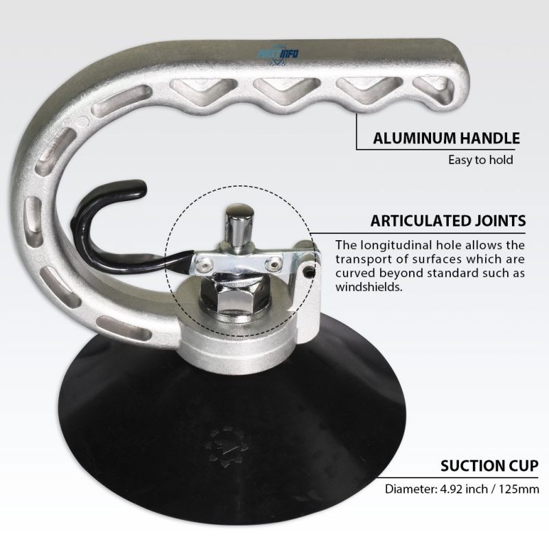 FIRSTINFO Powerful Auto Suction Cup Dent Puller/ 125 mm Lifter and Glass Moving, Lifting with Aluminum Carrying Handle