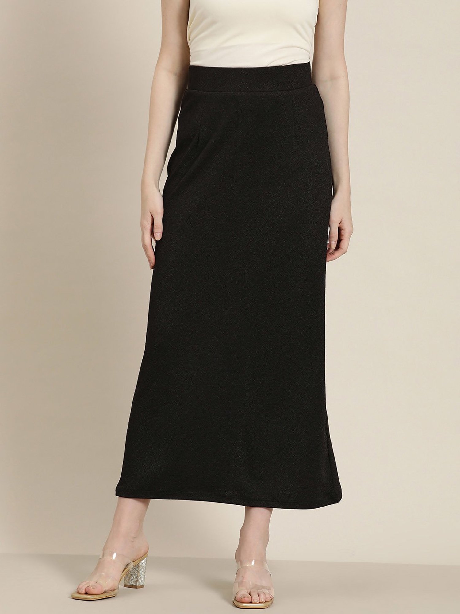 Qurvii Black Maxi Skirt