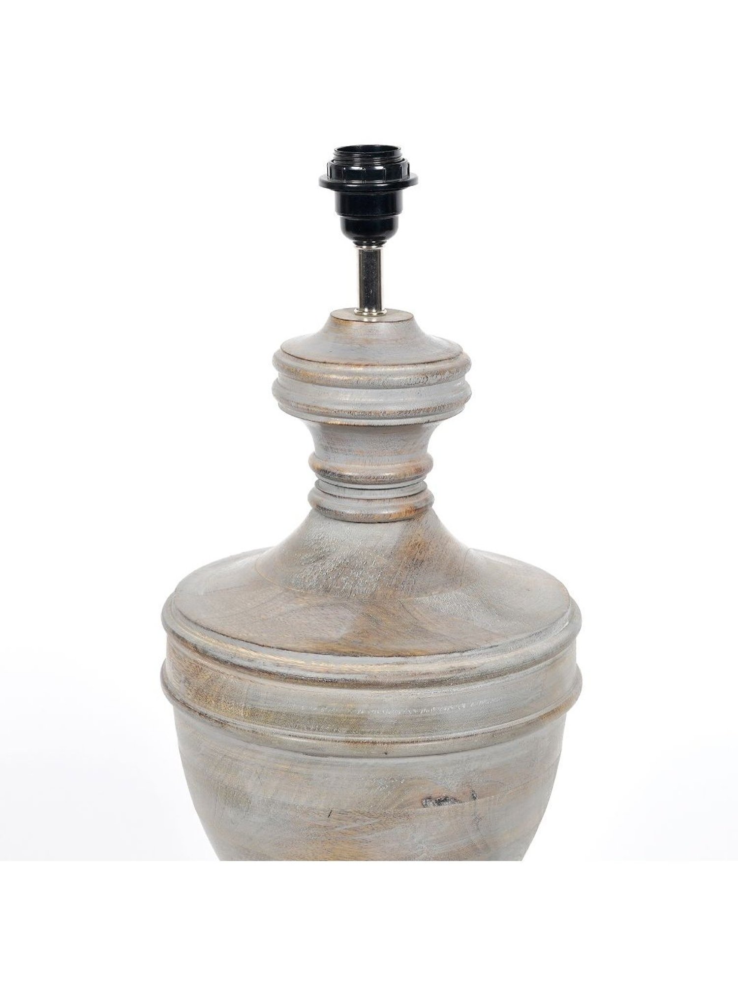 Kapoor Lamp Shades Grey & White Wood Son Cotton Shade Table Lamp