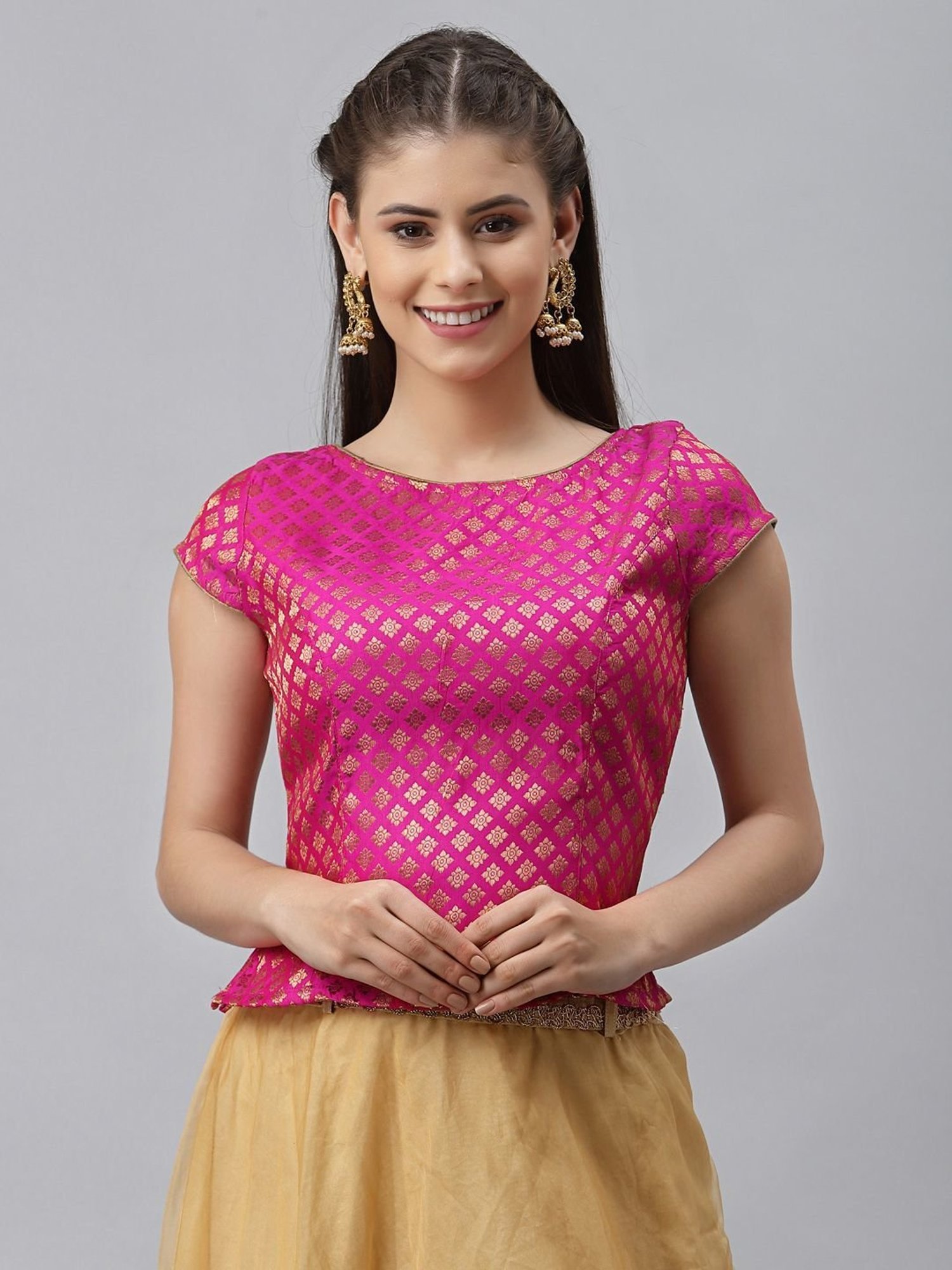 studiorasa Pink Printed Choli