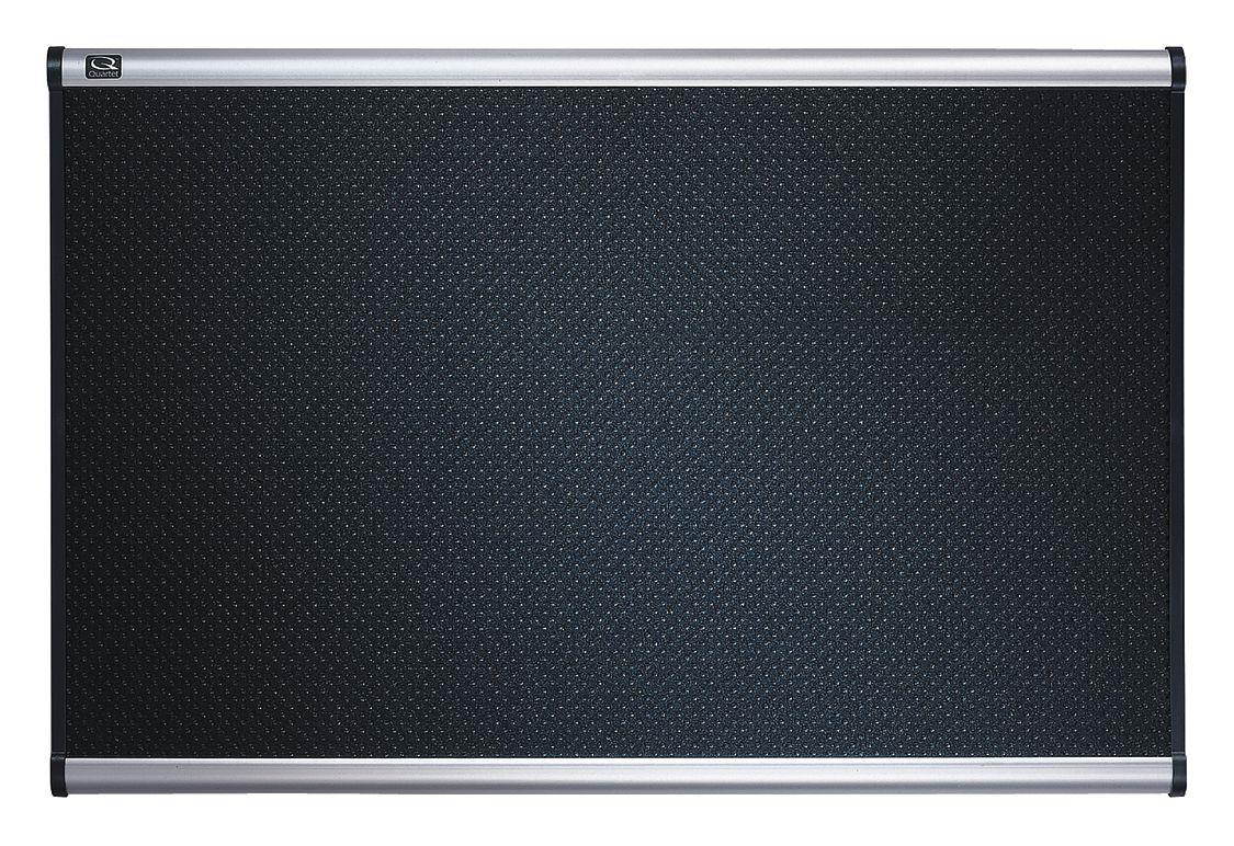 Quartet Embossed Bulletin Board Hi-Density Foam 48 x 36 Black Aluminum Frame