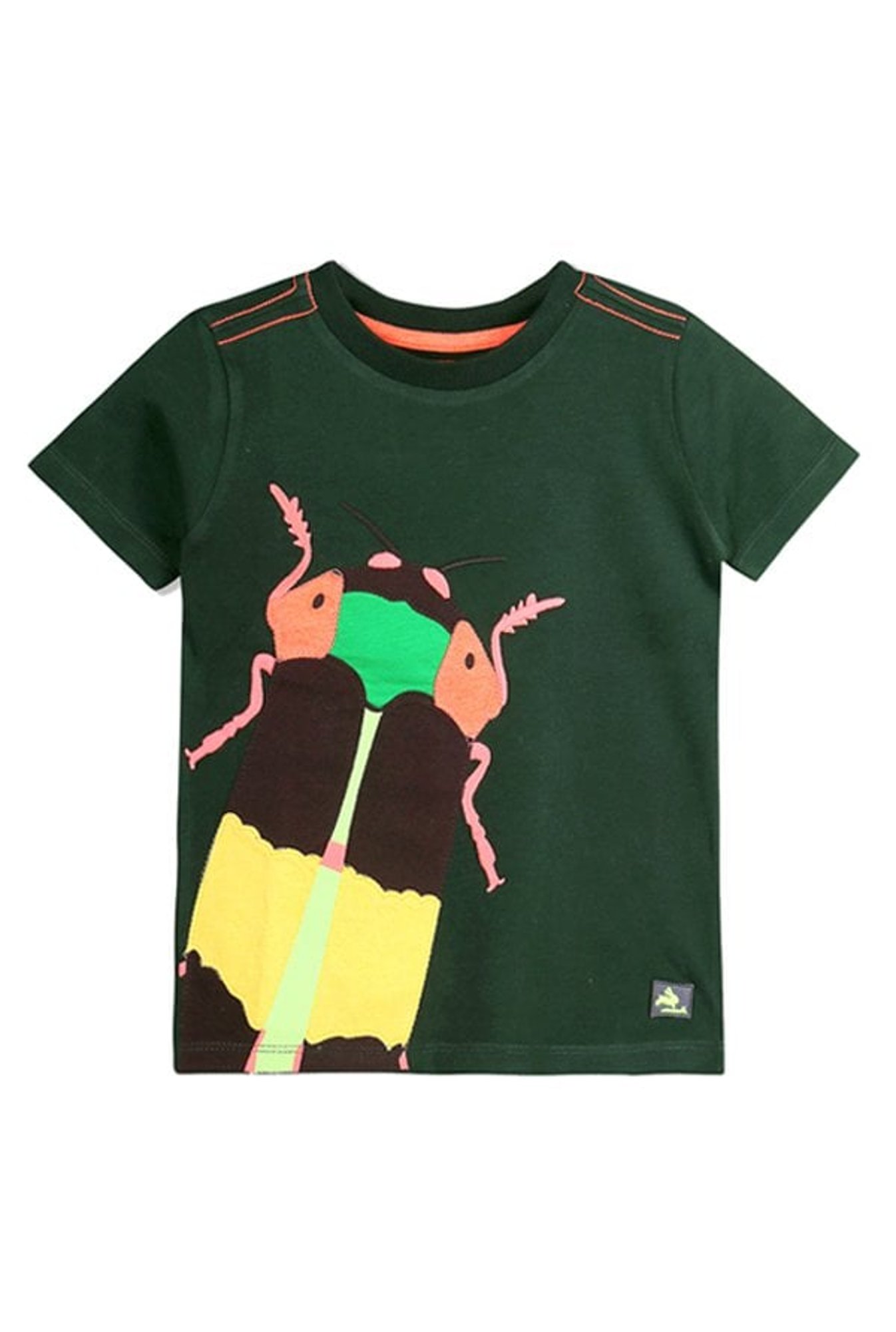 Cherry Crumble By Nitt Hyman Boys Green Applique T-Shirt