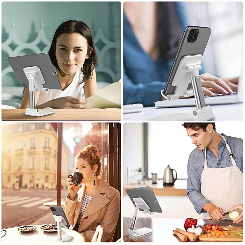 Phone StandAngle Height Adjustable Phone Stand for DeskFully Foldable Phone Holder StamdCradleDockTablet StandCompatible with All Mobile Phone