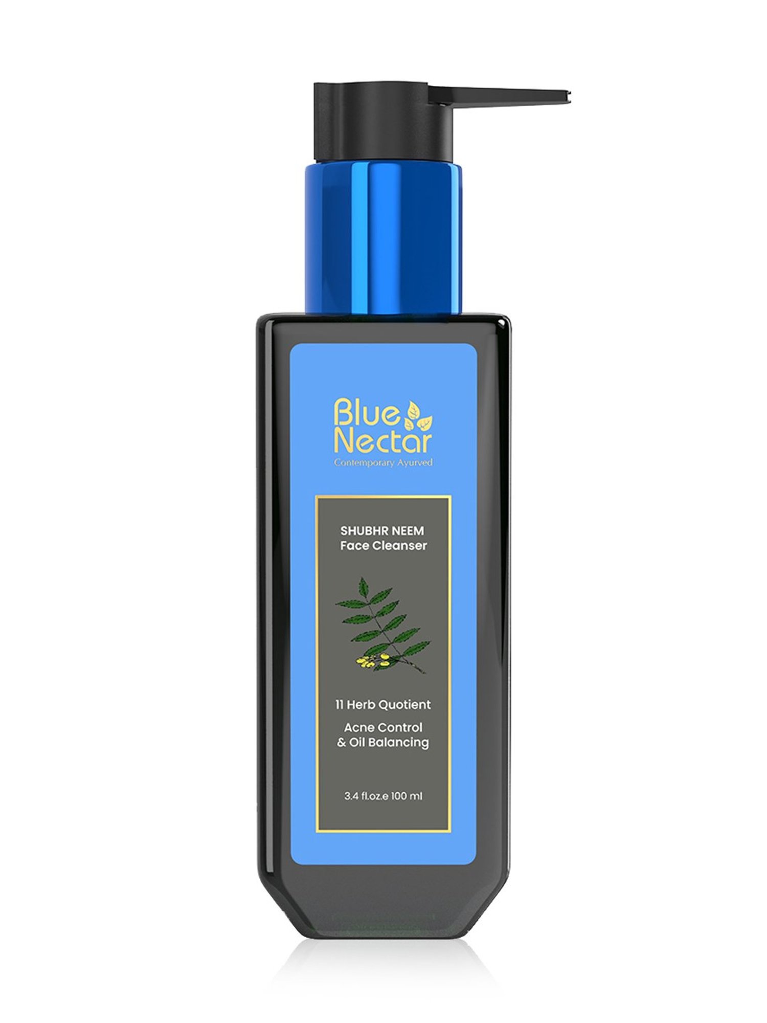 Blue Nectar Shubhr Neem Face Cleanser, Acne Control & Oil Balancing - 100ml