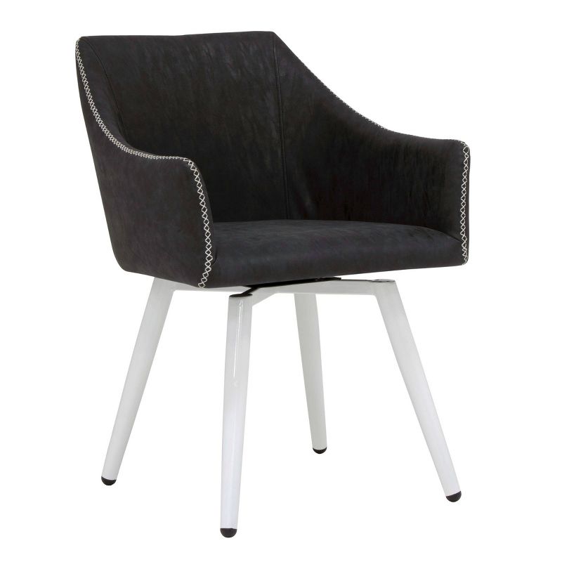 Sydney Swivel Office Chair White/Dark Gray - Calico Designs