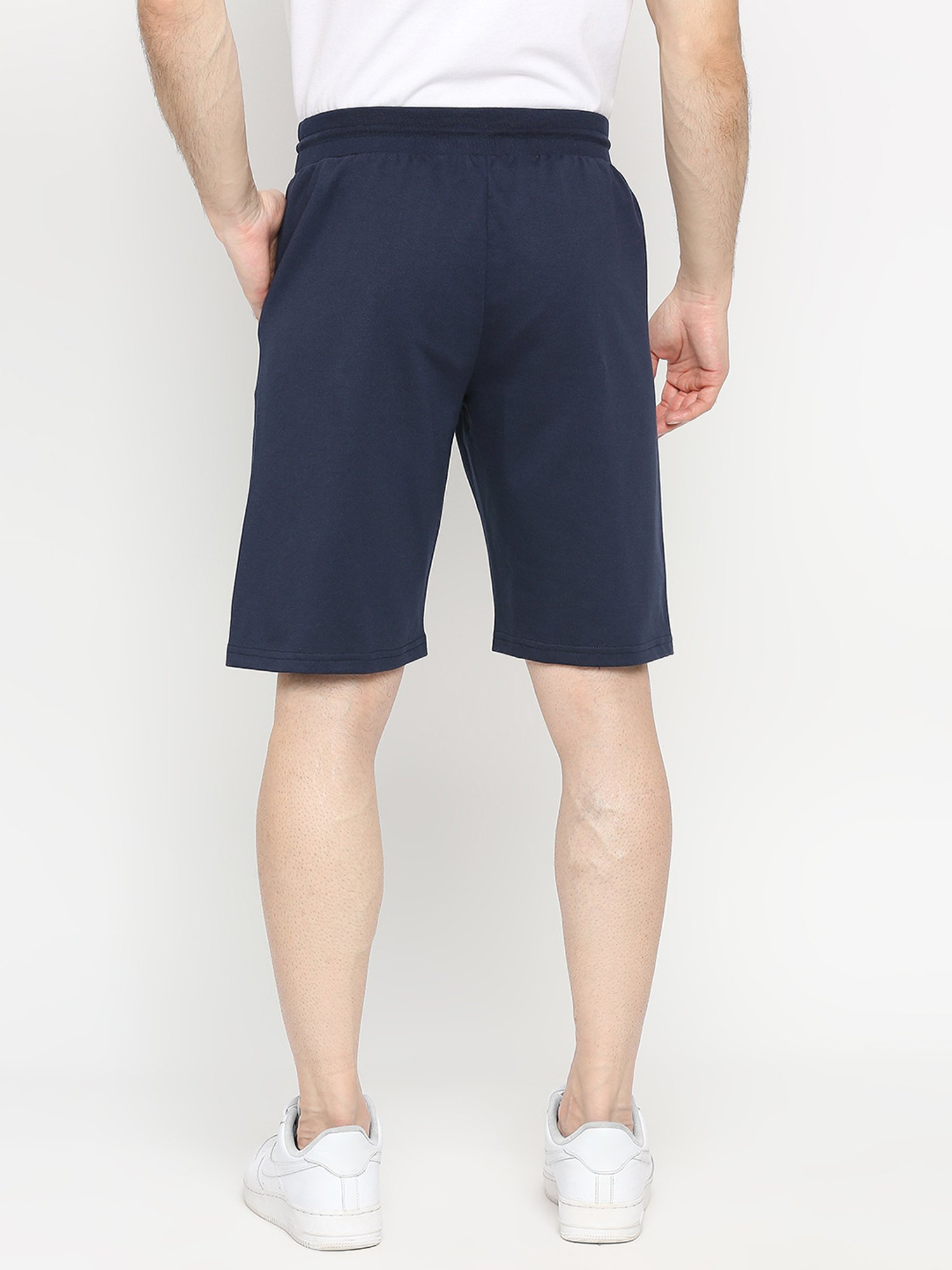 UnderJeans by Spykar Navy Regular Fit Shorts