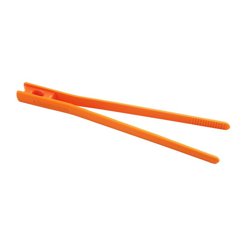 Messermeister 10.5 Inch Silicone Stainless Steel Core Chopstick Food Tongs Kitchen Cooking Utensil Tool, Orange