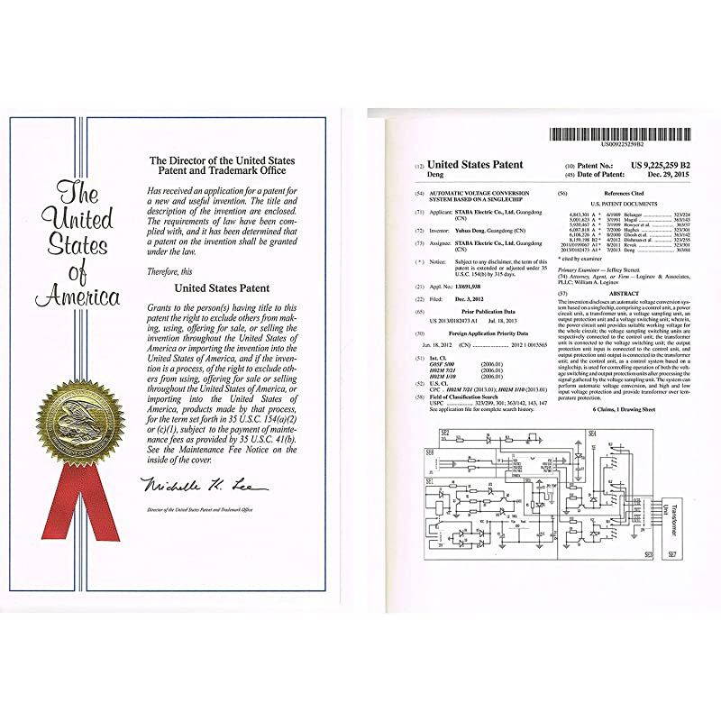 1000W Auto Step Up & Step Down Voltage Transformer Converter, 110-120 to 220-240 Volts, Soft Start & Full Load, 7x24hrs Continous Run, Circuit Breaker Protection, U.S. Patent No. US9225259 B2