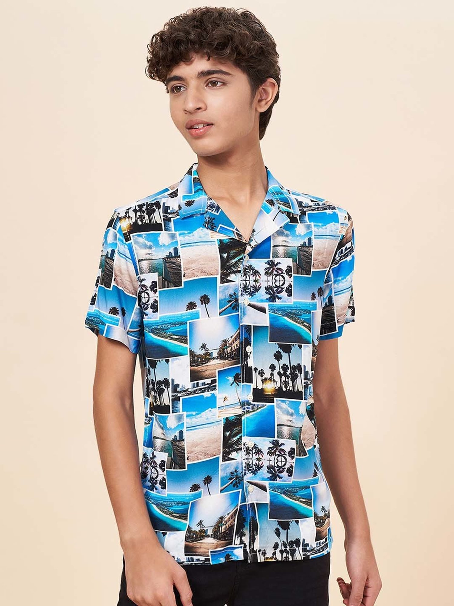 Coolsters by Pantaloons Kids Blue Printed Shirt