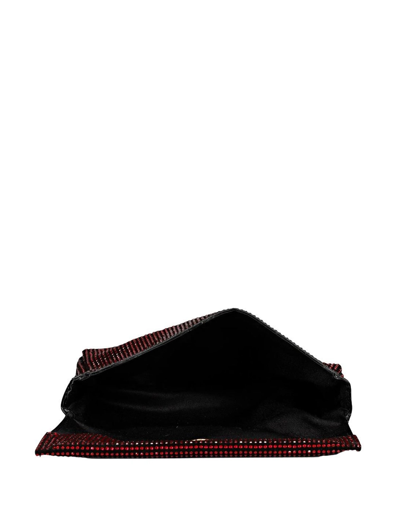 Saint G Red Embellished Medium Shoulder Handbag