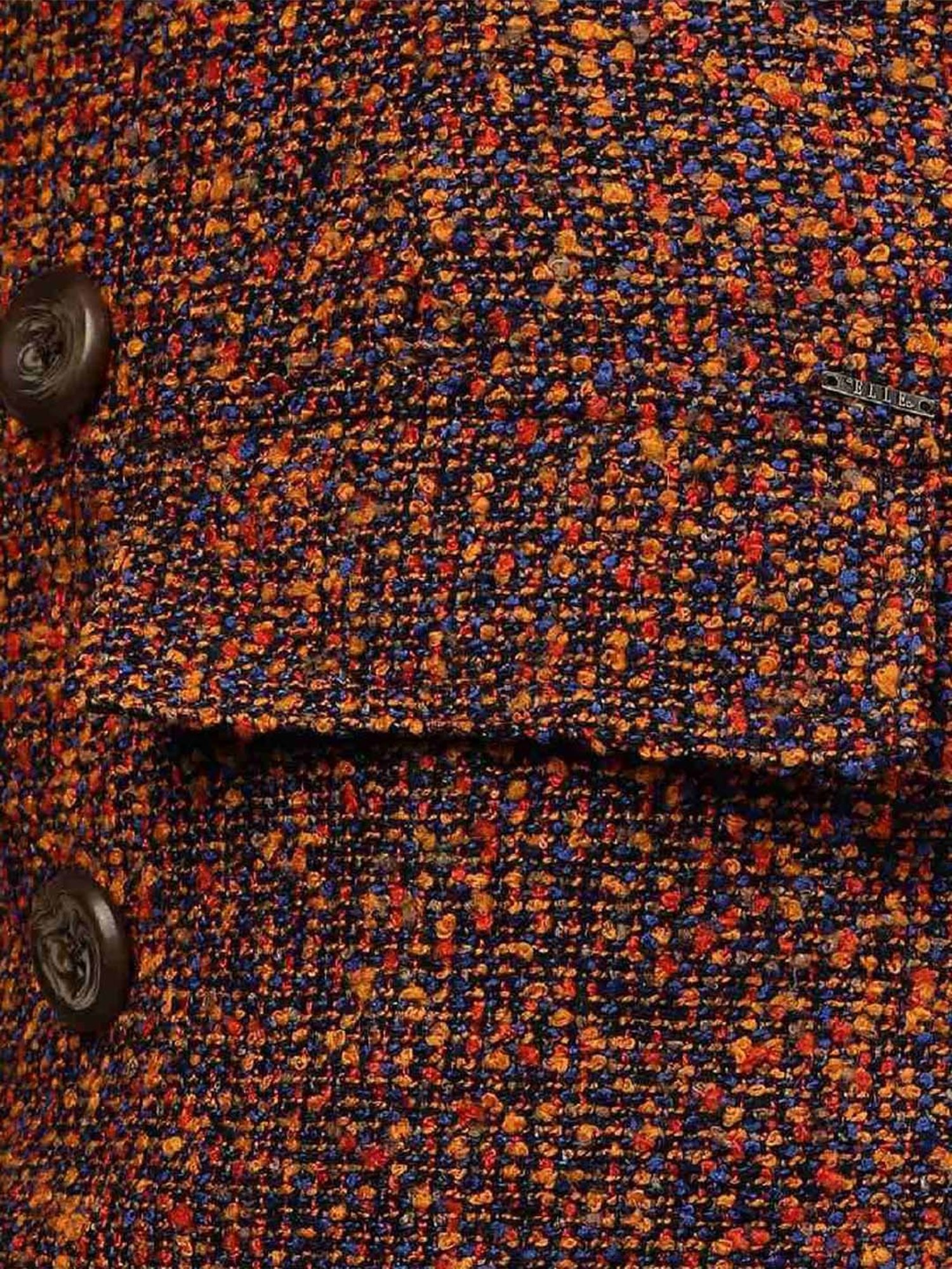 Elle Brown Self Pattern Bodycon Skirt